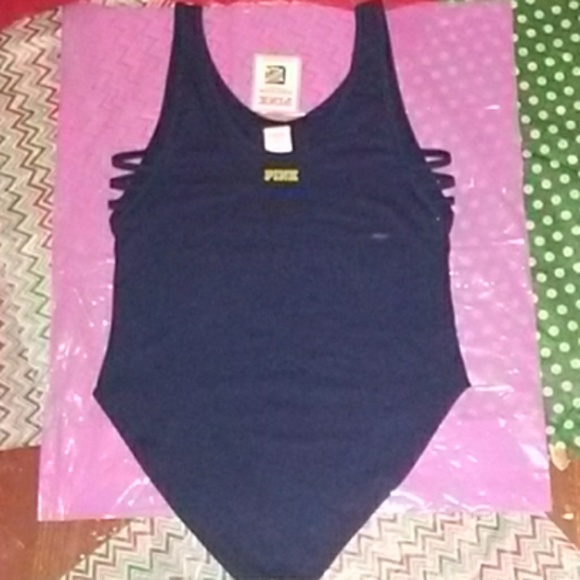 Victoria's Secret WV blue & yellow snap bodysuit - Picture 4 of 8